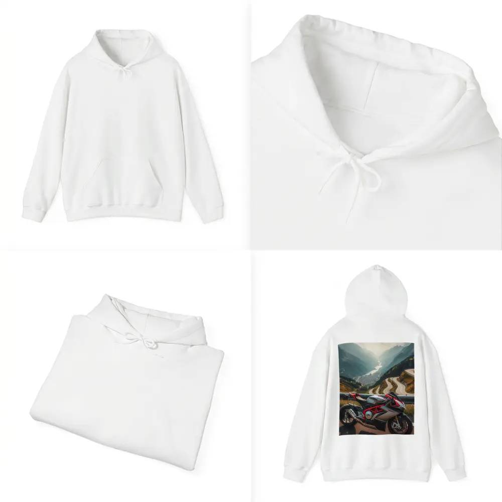 Sport Bike Superbike Mountain Road Alpine View – Hoodies