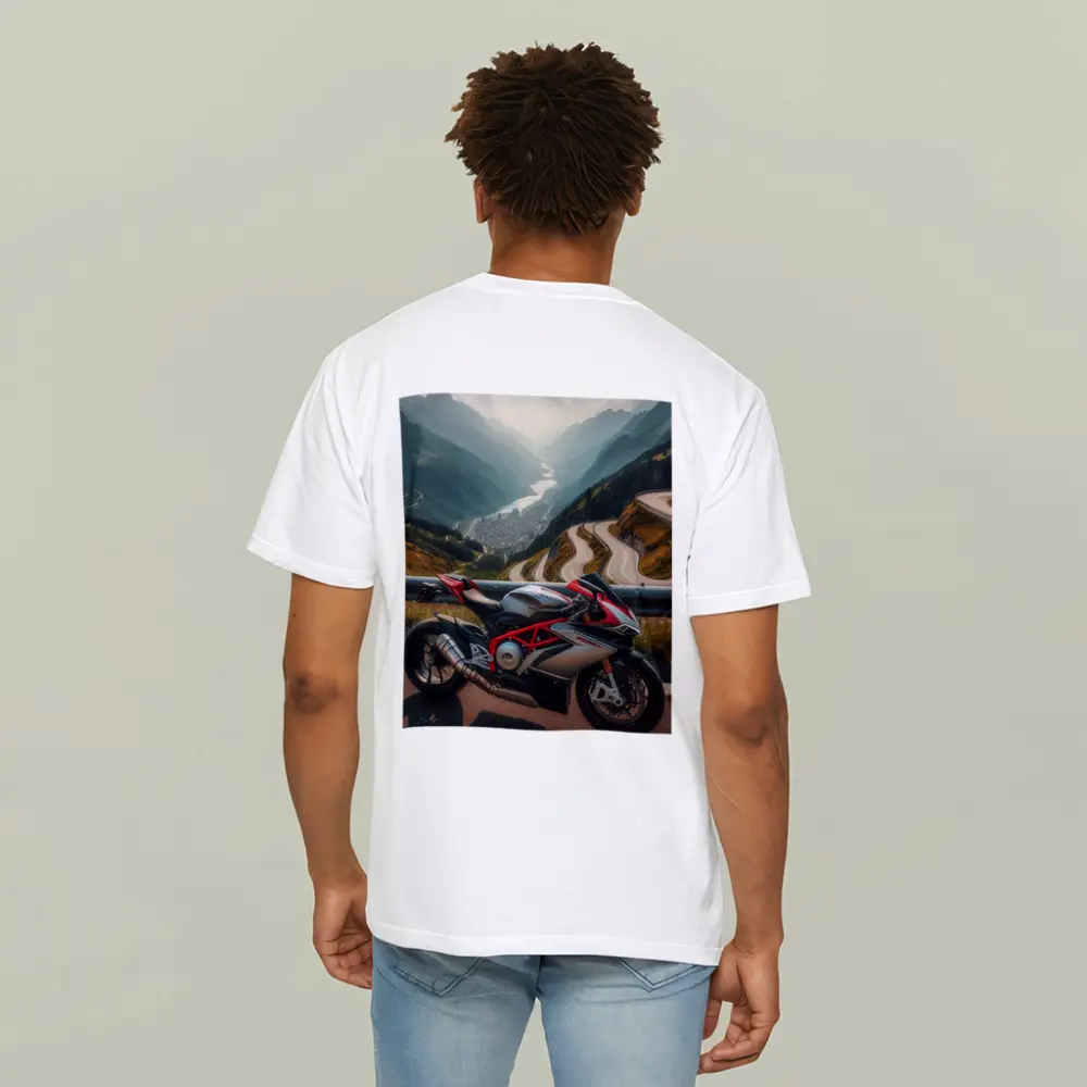 Sport Bike Superbike Mountain Road Alpine View – T-Shirts