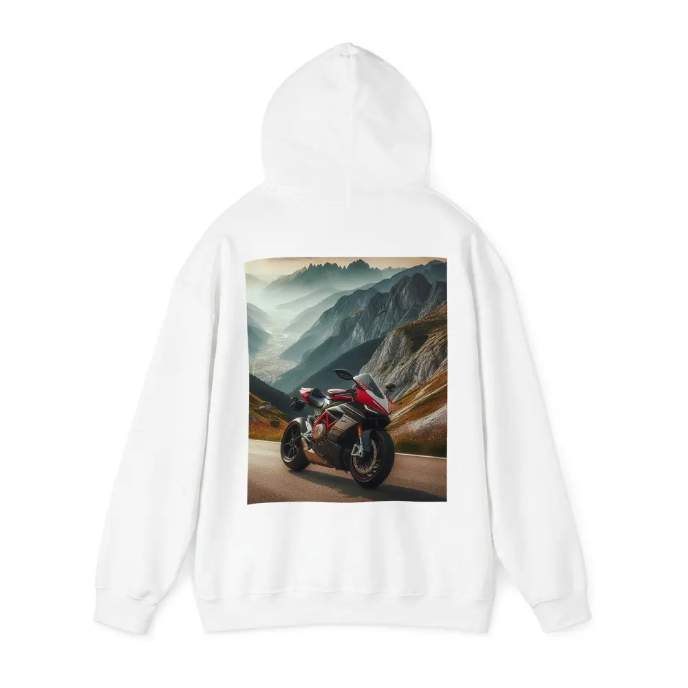 Ducati Superbike On Mountain Road Pass – Hoodies