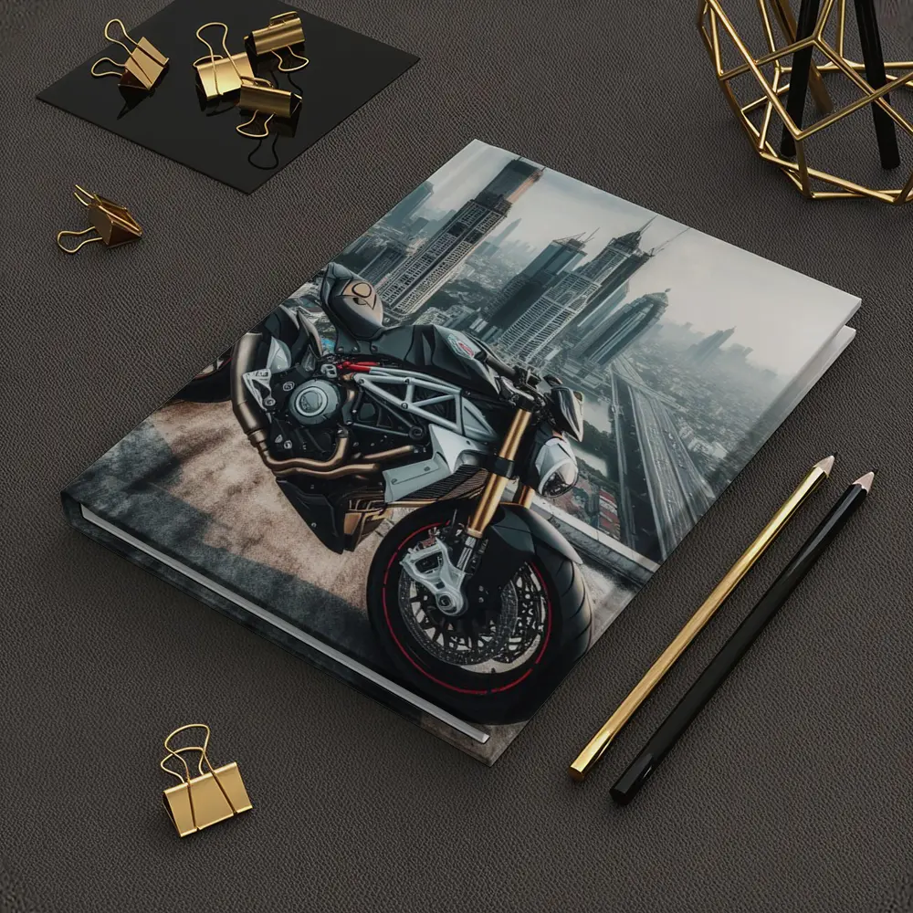 Naked Streetfighter Motorcycle Urban City Skyline – Notebooks