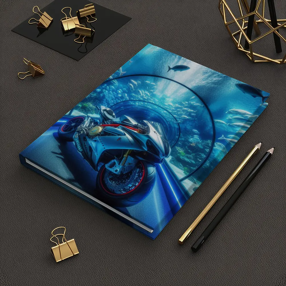 Sport Bike Inside Underwater Aquarium Tunnel – Notebooks