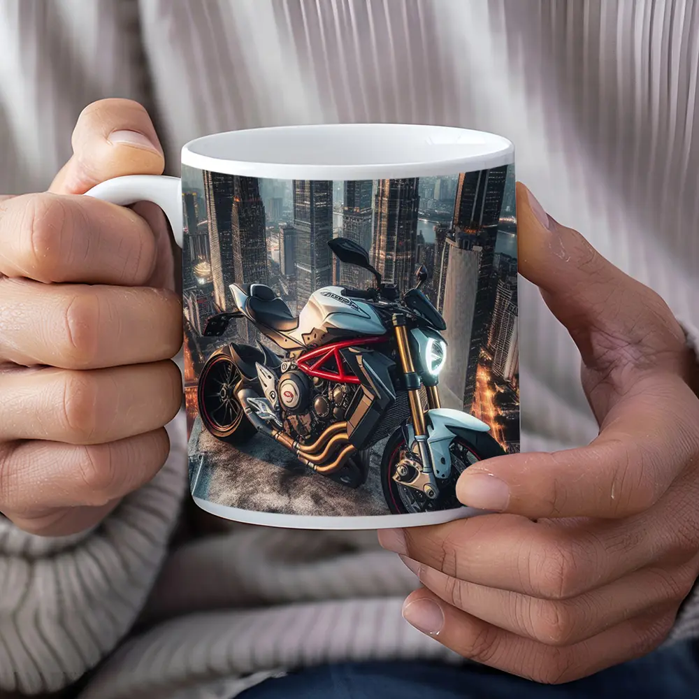 MV Agusta Naked Bike City Skyline Night – Mugs