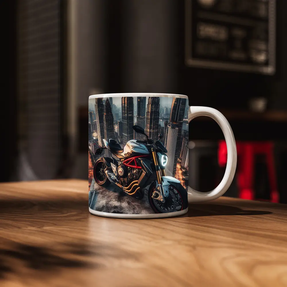 MV Agusta Naked Bike City Skyline Night – Mugs