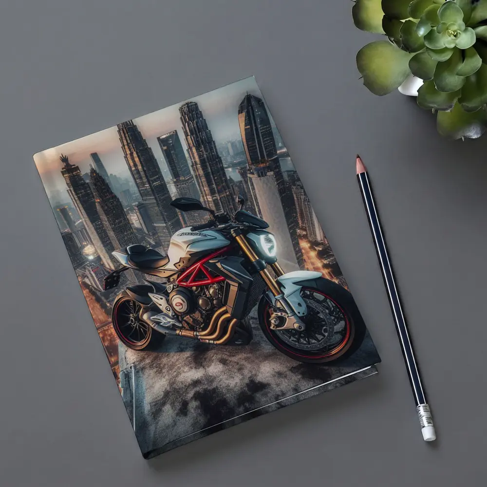 MV Agusta Naked Bike City Skyline Night – Notebooks