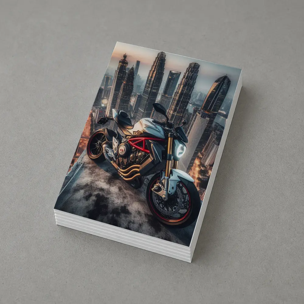 MV Agusta Naked Bike City Skyline Night – Postcards