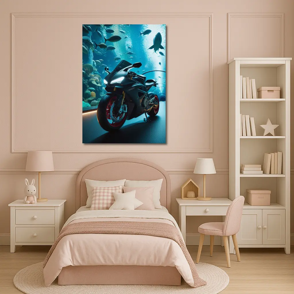 Sport Bike Superbike Inside Aquarium Tunnel – Wall Art