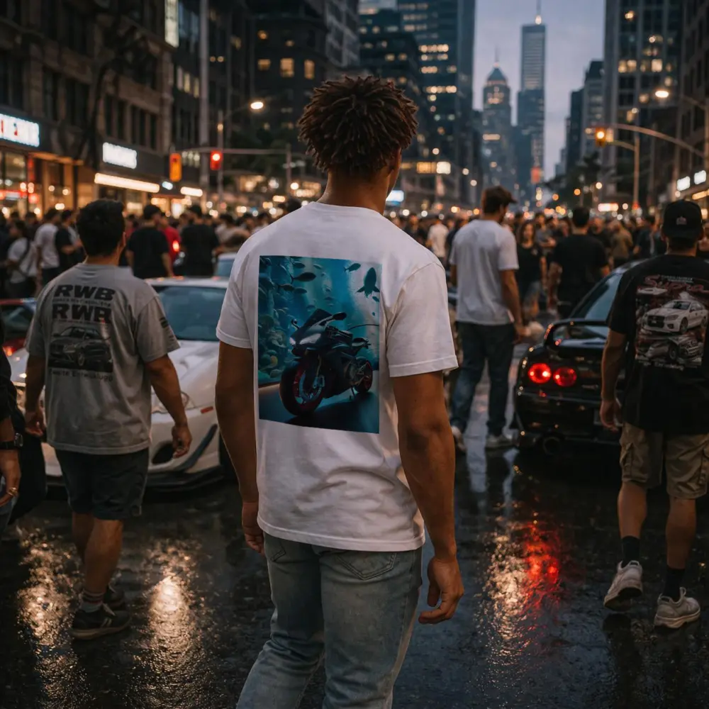 Sport Bike Superbike Inside Aquarium Tunnel – T-Shirts