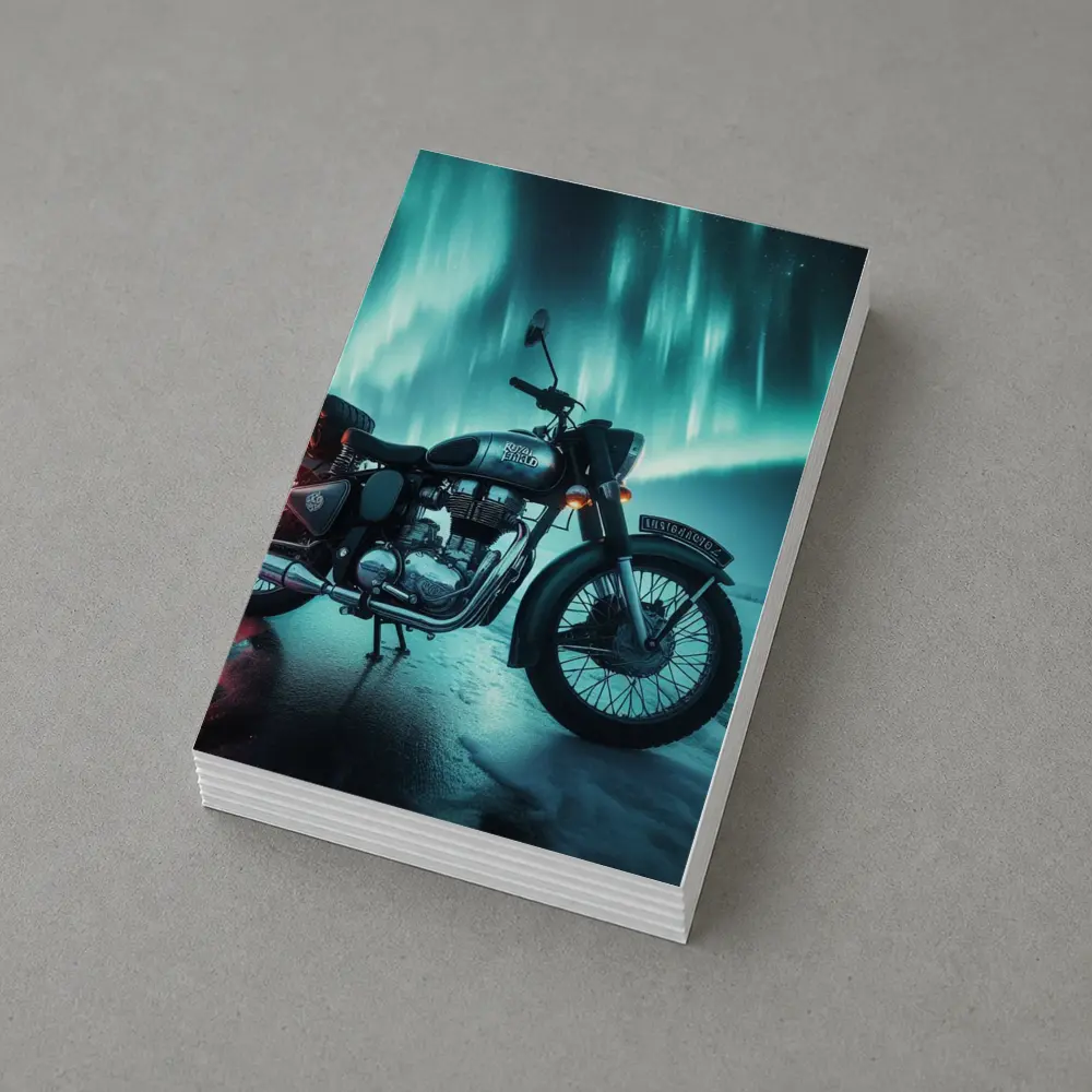 Royal Enfield Classic Under Northern Lights – Postcards