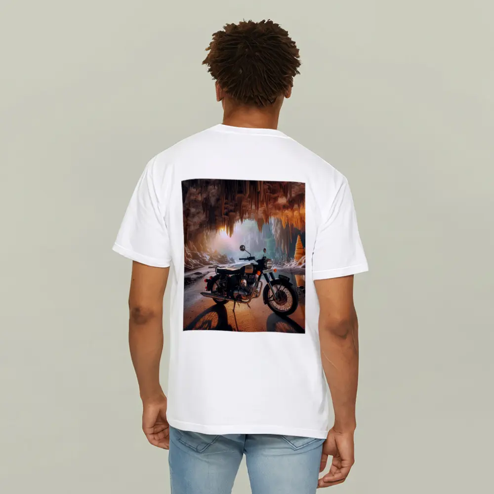 Royal Enfield Classic Inside Cave Setting – T-Shirts
