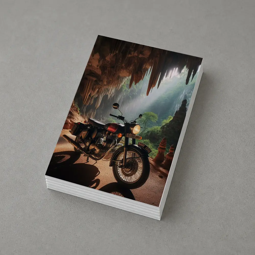 Royal Enfield Classic Inside Mystical Cave – Postcards