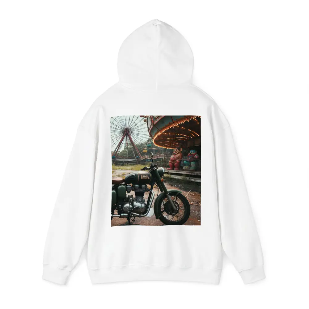 Royal Enfield Motorcycle Abandoned Amusement Park – Hoodies
