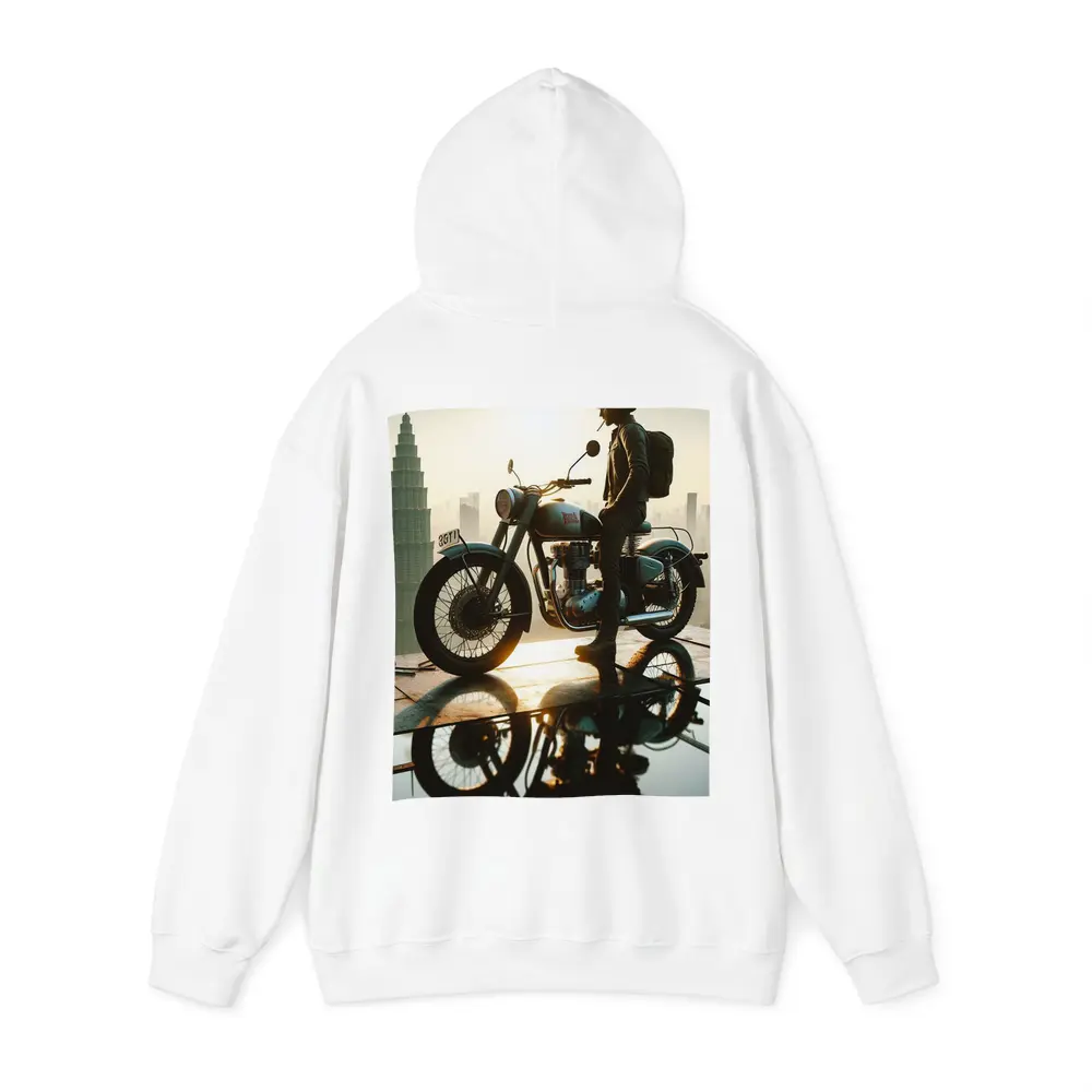 Royal Enfield Rider City Skyline Sunset – Hoodies