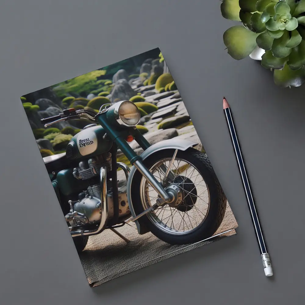 Royal Enfield Classic Motorcycle Japanese Garden – Notebooks