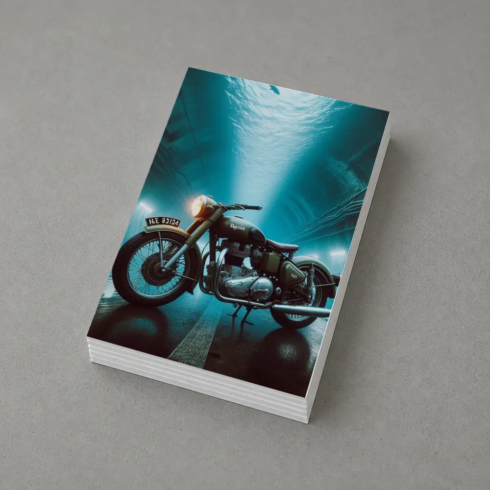 Royal Enfield Classic Underwater Tunnel Scene – Postcards