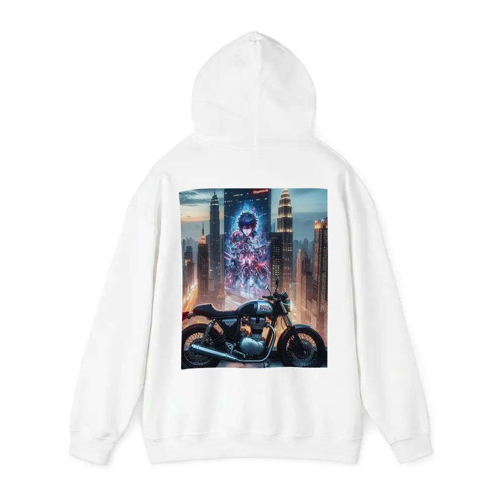 Cafe Racer Motorcycle Anime City Night – Hoodies
