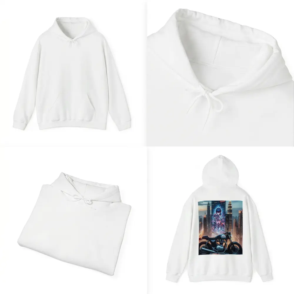 Cafe Racer Motorcycle Anime City Night – Hoodies