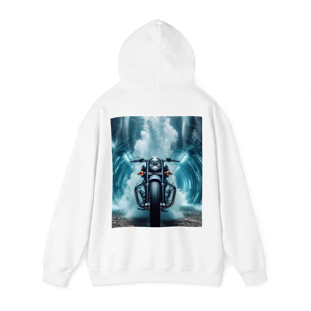 Classic Cruiser Motorcycle Underwater Wave Explosion – Hoodies