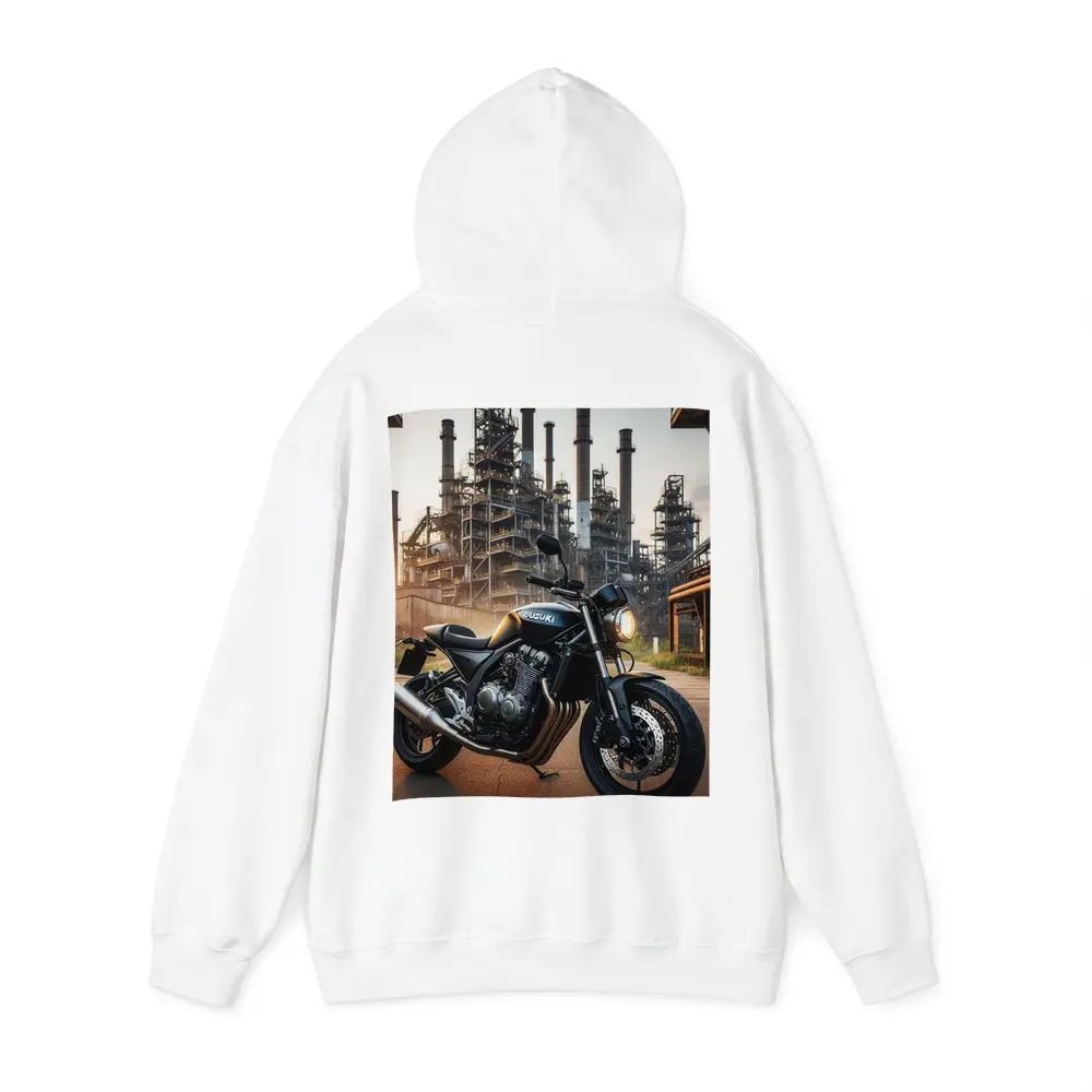 Suzuki Naked Bike Industrial Factory Background – Hoodies