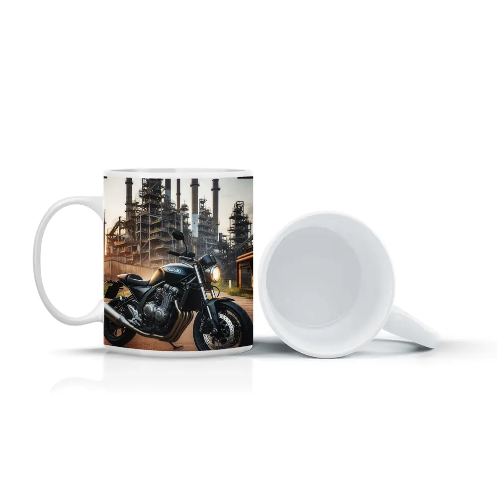 Suzuki Naked Bike Industrial Factory Background – Mugs