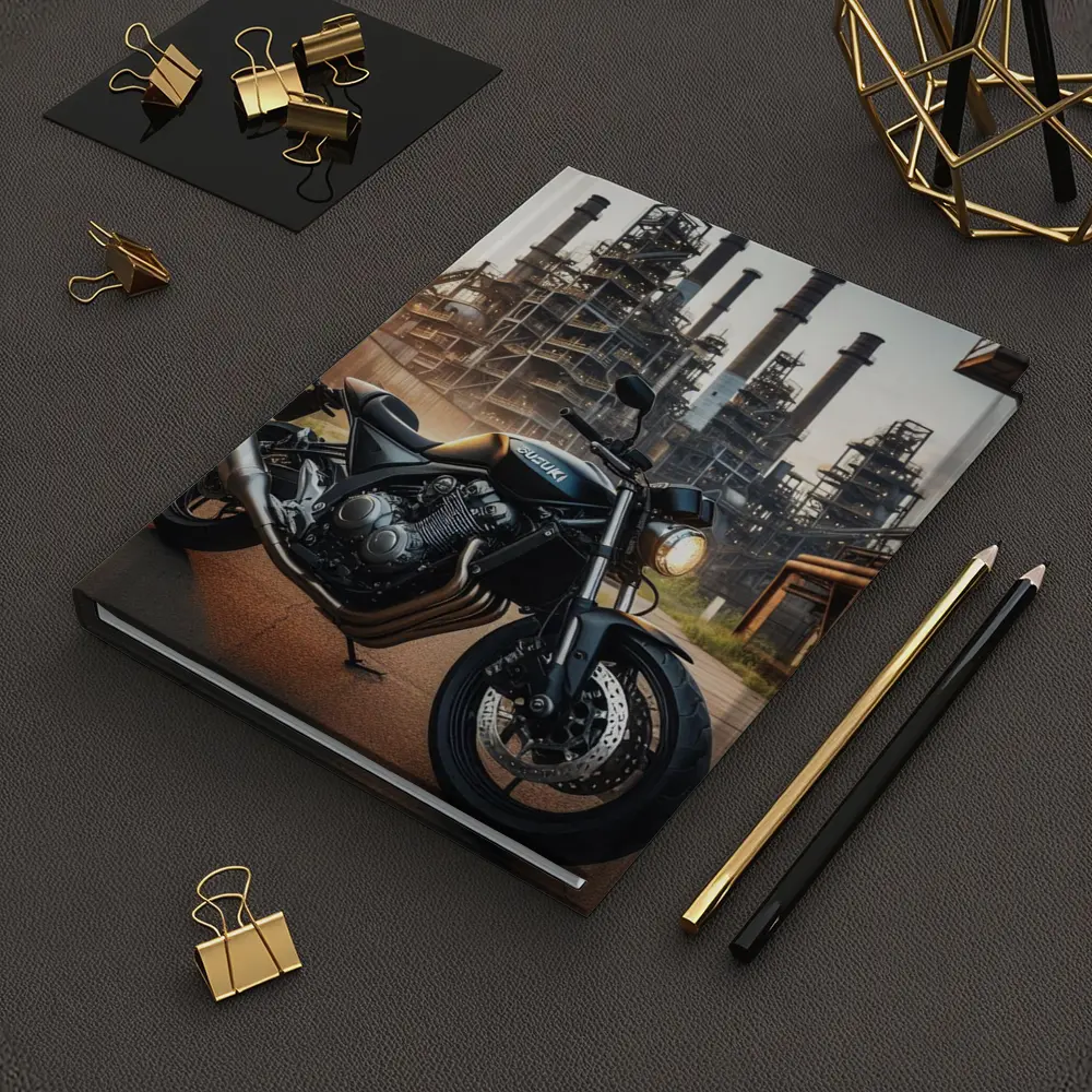 Suzuki Naked Bike Industrial Factory Background – Notebooks