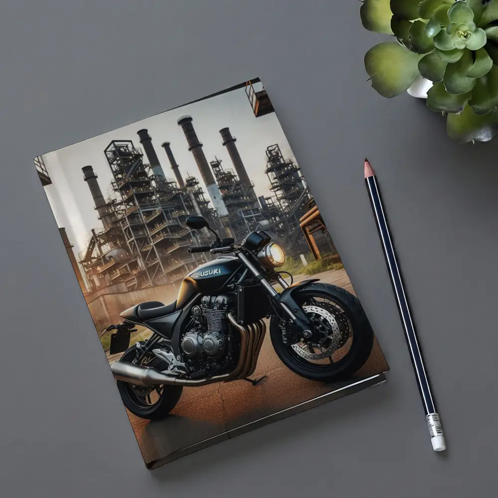 Suzuki Naked Bike Industrial Factory Background – Notebooks