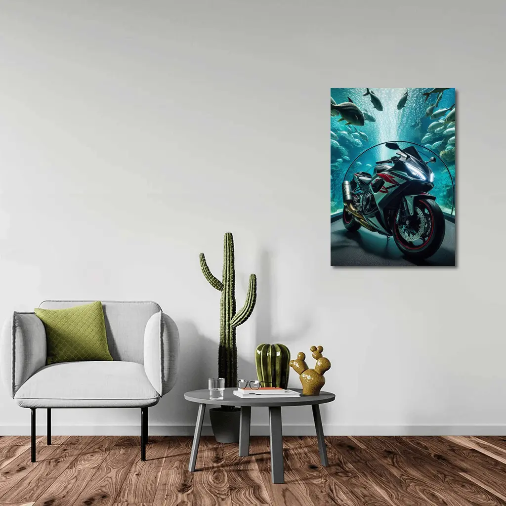 Sport Bike Superbike Inside Aquarium Fish Tank – Wall Art