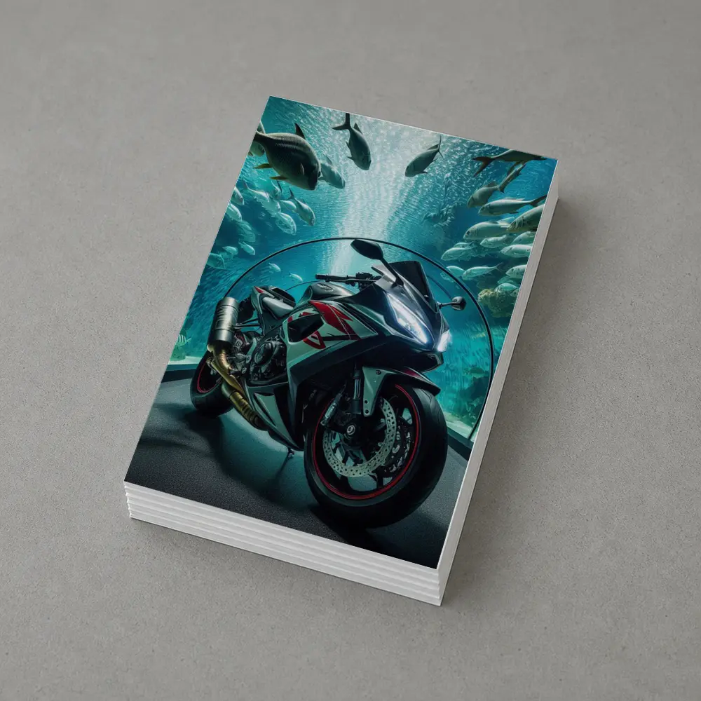 Sport Bike Superbike Inside Aquarium Fish Tank – Postcards