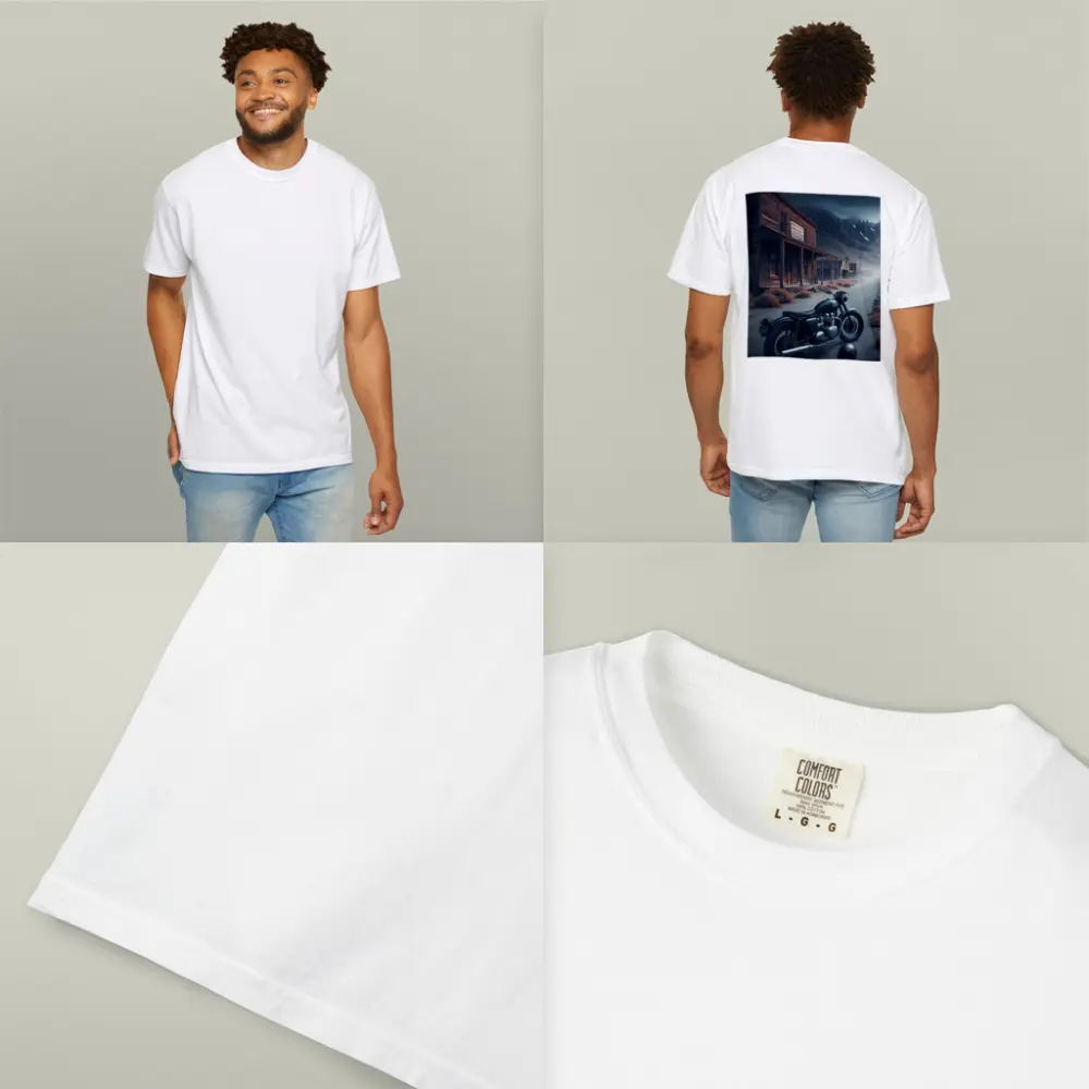 Cafe Racer Motorcycle Abandoned Western Ghost Town – T-Shirts