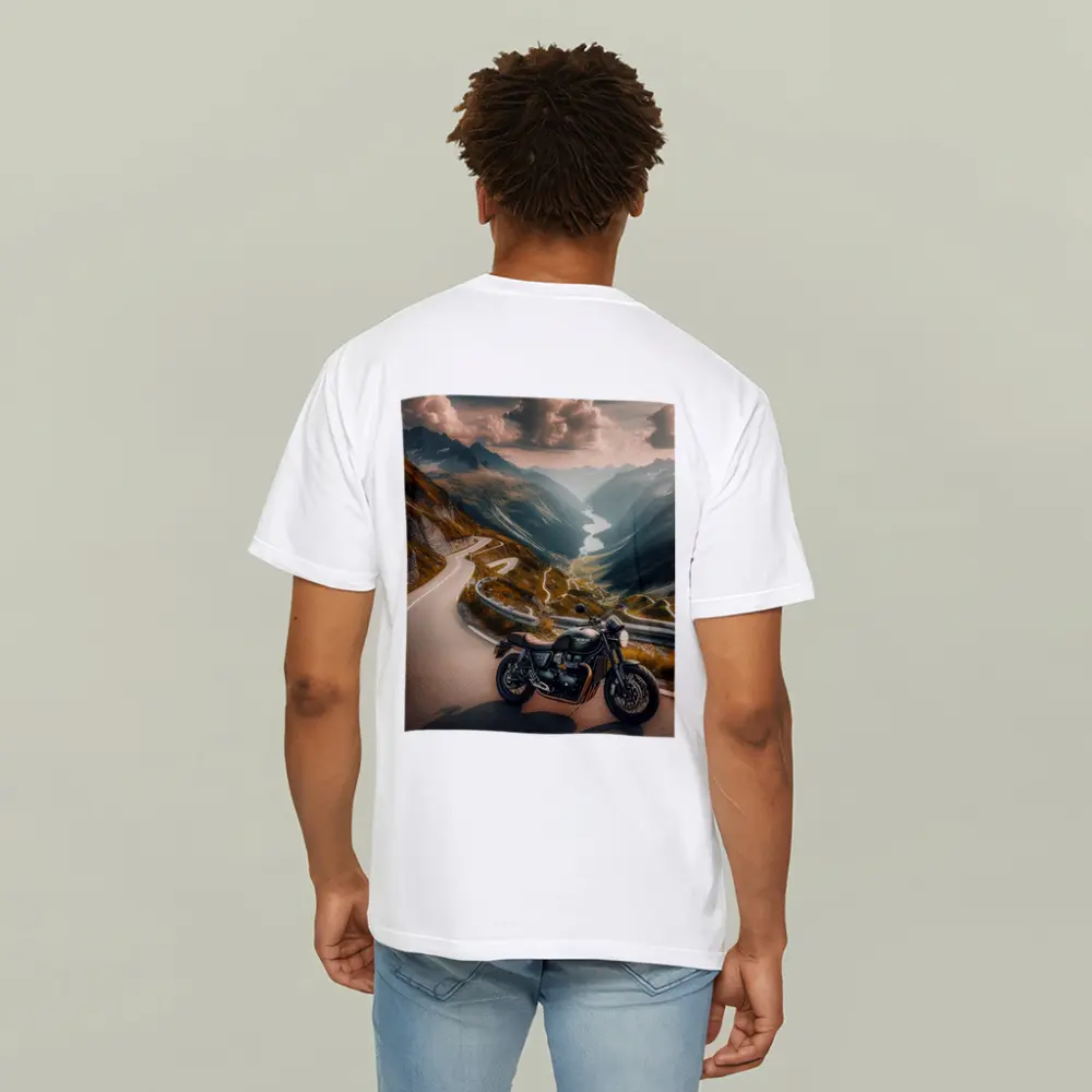 Triumph Cafe Racer Mountain Road Winding Valley – T-Shirts