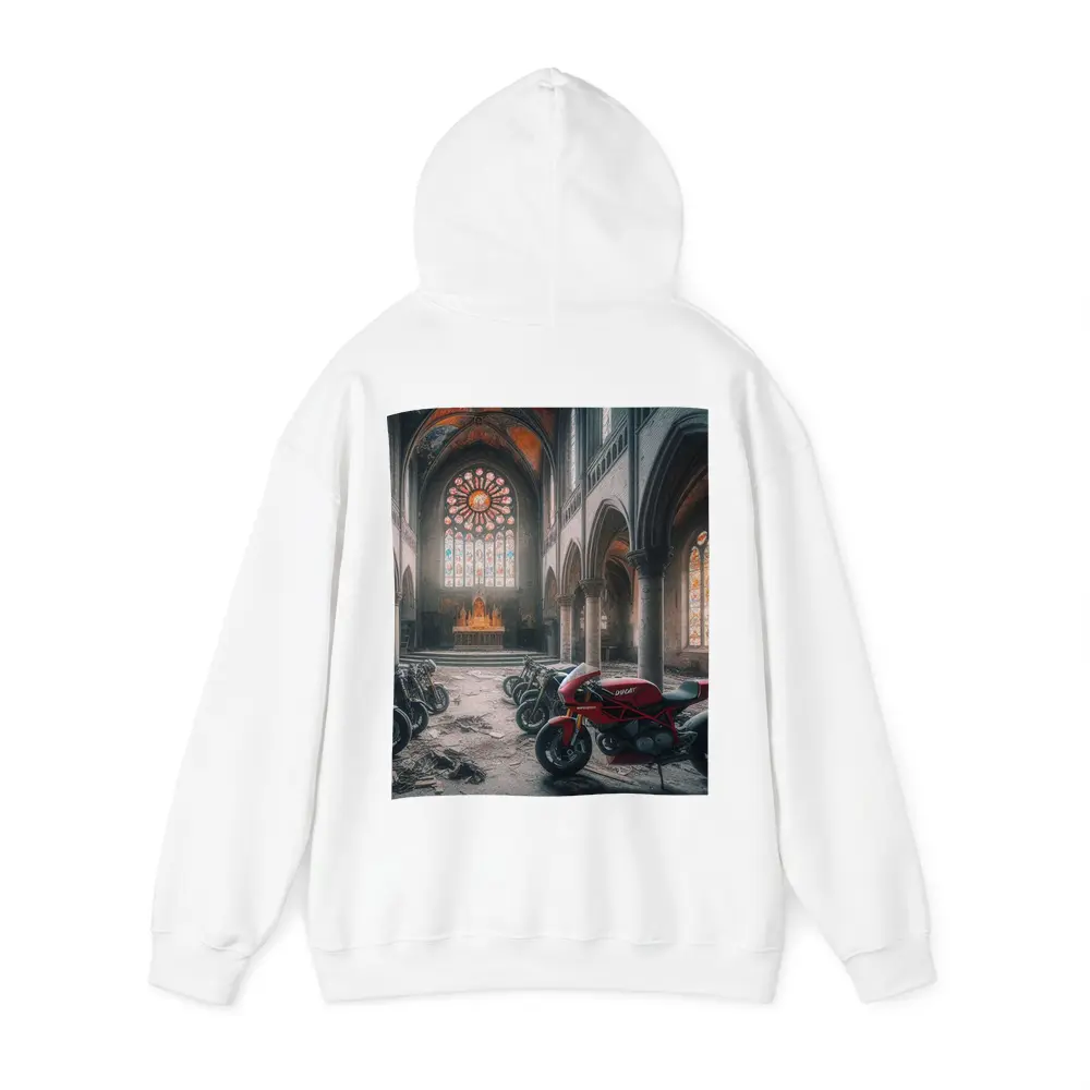 Ducati Motorcycles Inside Abandoned Gothic Church – Hoodies