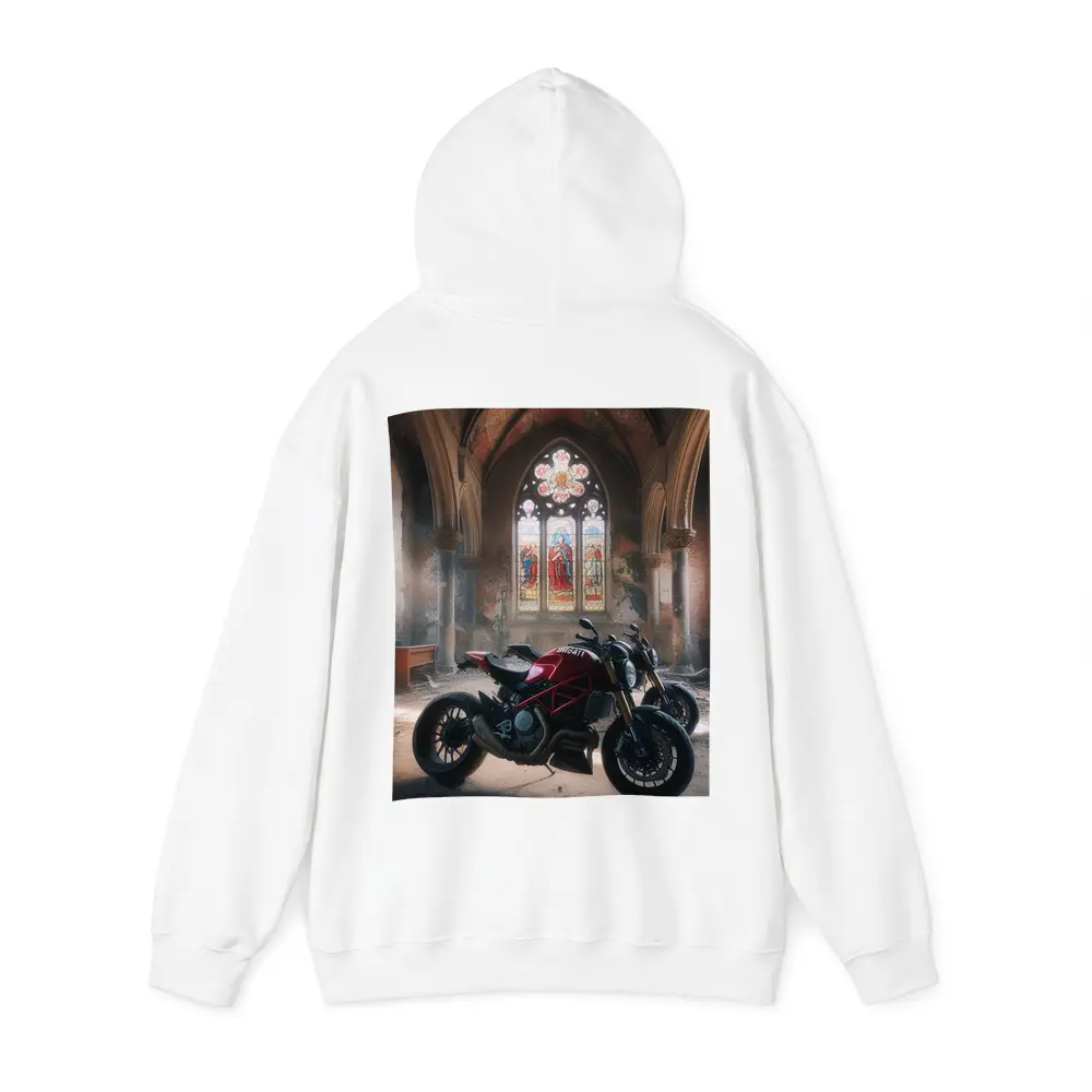 Ducati Streetfighter Inside Abandoned Gothic Church – Hoodies