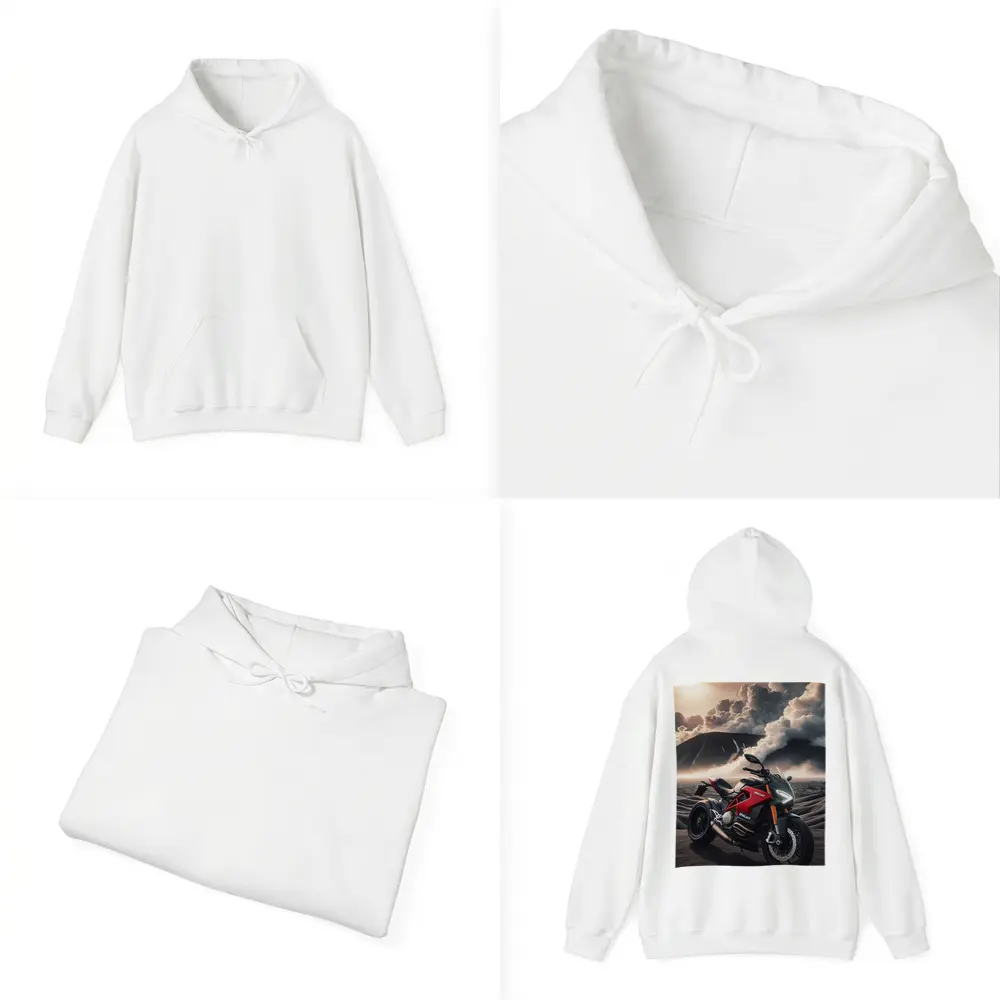 Ducati Streetfighter Red Motorcycle Desert Clouds – Hoodies