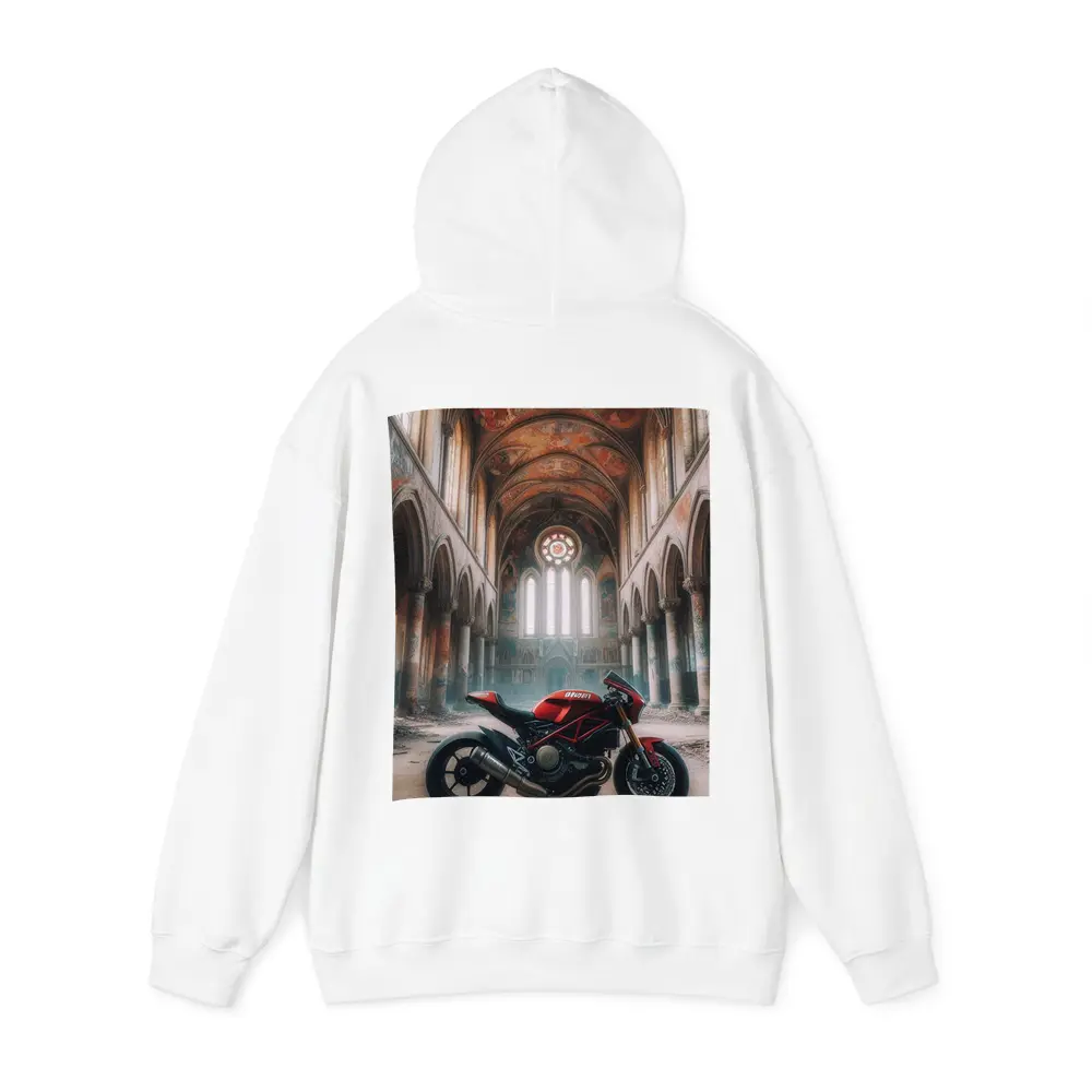 Ducati Streetfighter Red Inside Abandoned Church – Hoodies