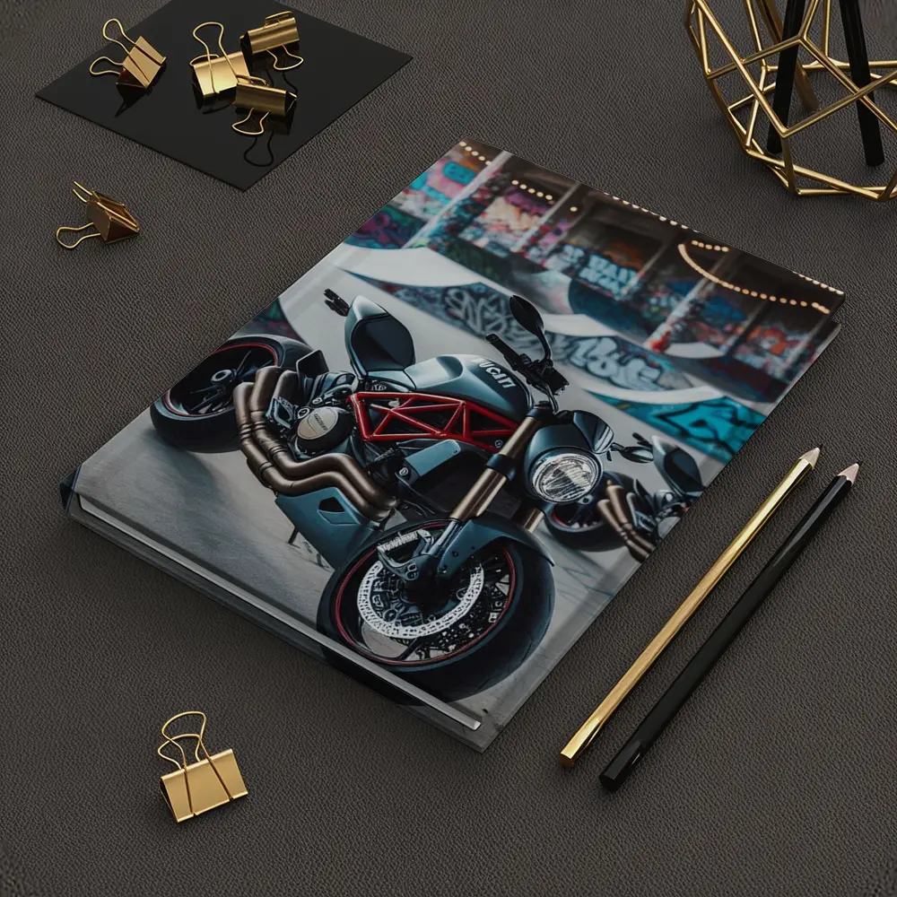 Ducati Monster Matte Black Skatepark Graffiti – Notebooks