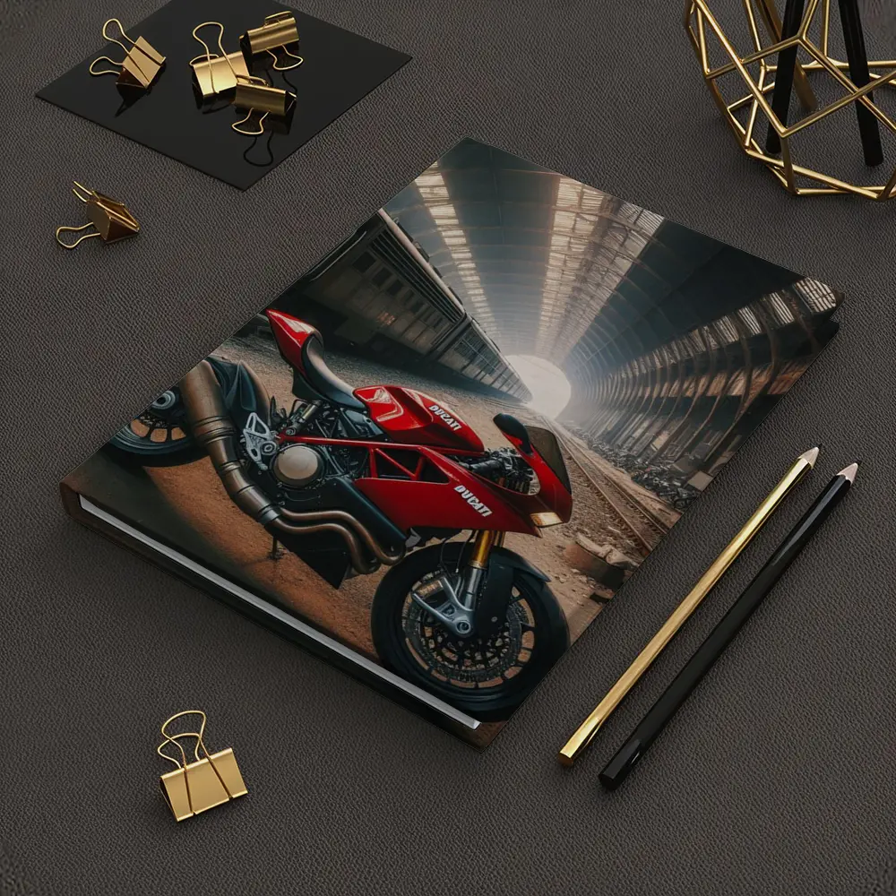 Ducati Sport Bike Abandoned Train Station – Notebooks