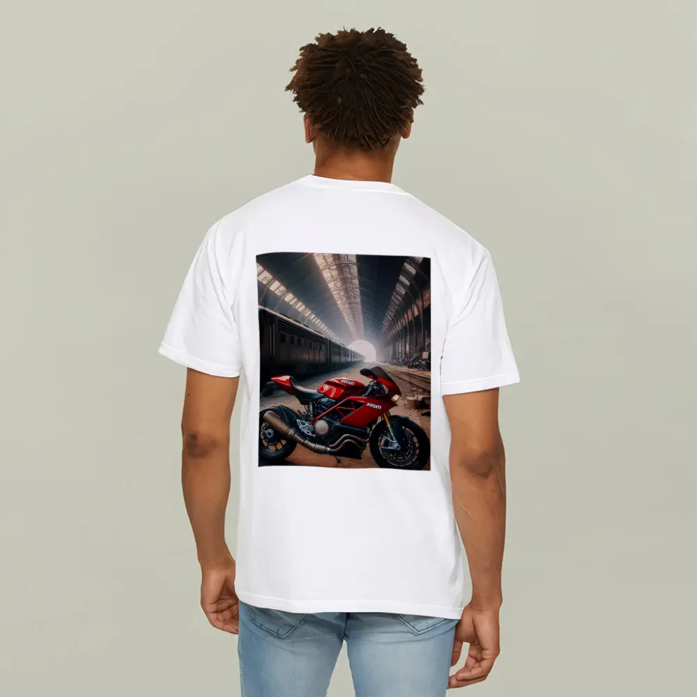 Ducati Sport Bike Abandoned Train Station – T-Shirts