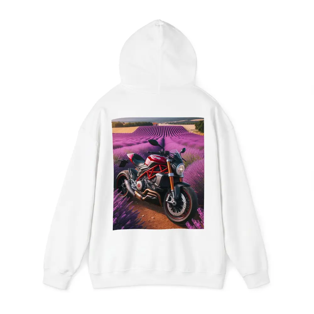 Ducati Monster Red Naked Bike Lavender Fields – Hoodies