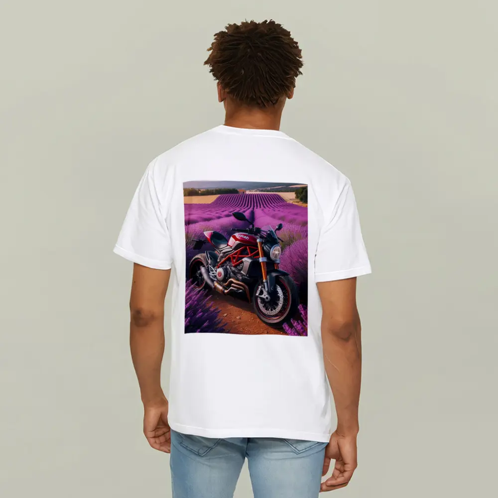 Ducati Monster Red Naked Bike Lavender Fields – T-Shirts