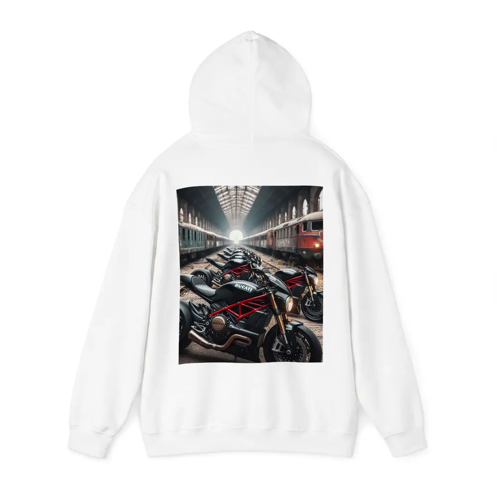 Ducati Streetfighter Motorcycles Inside Train Station – Hoodies