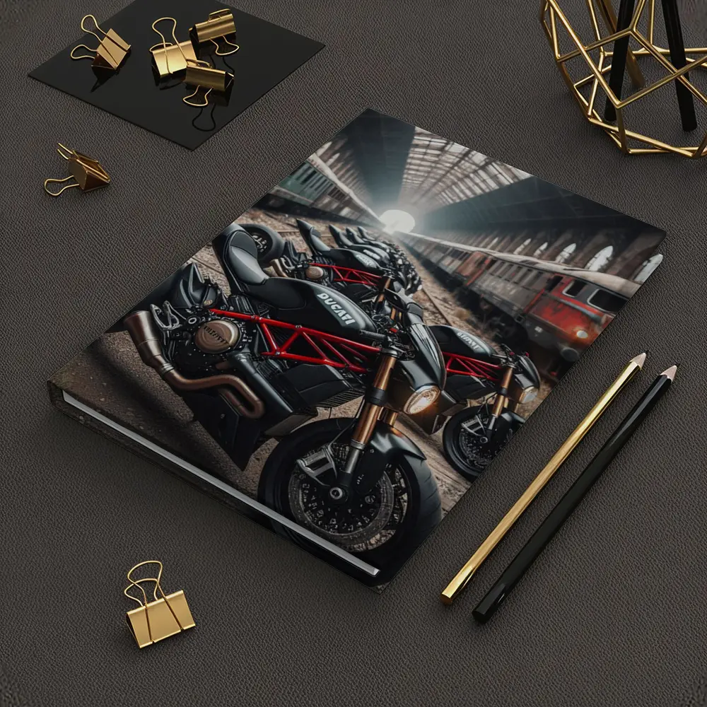 Ducati Streetfighter Motorcycles Inside Train Station – Notebooks