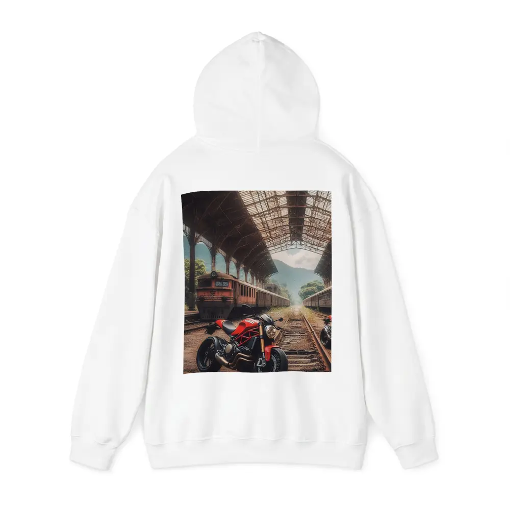 Red Ducati Monster Abandoned Train Station – Hoodies