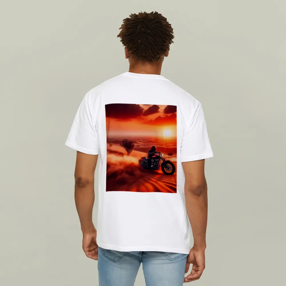 Harley Davidson Cruiser Desert Sunset Ride – T-Shirts