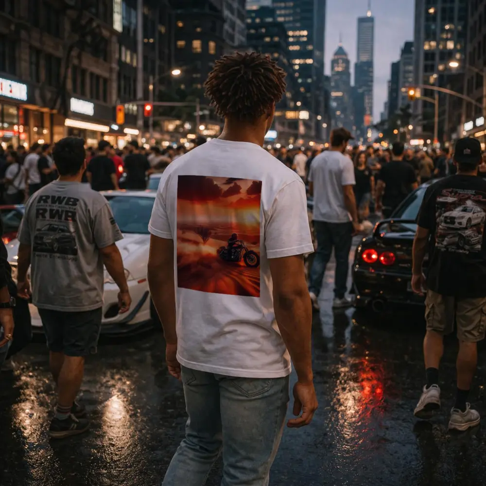 Harley Davidson Cruiser Desert Sunset Ride – T-Shirts