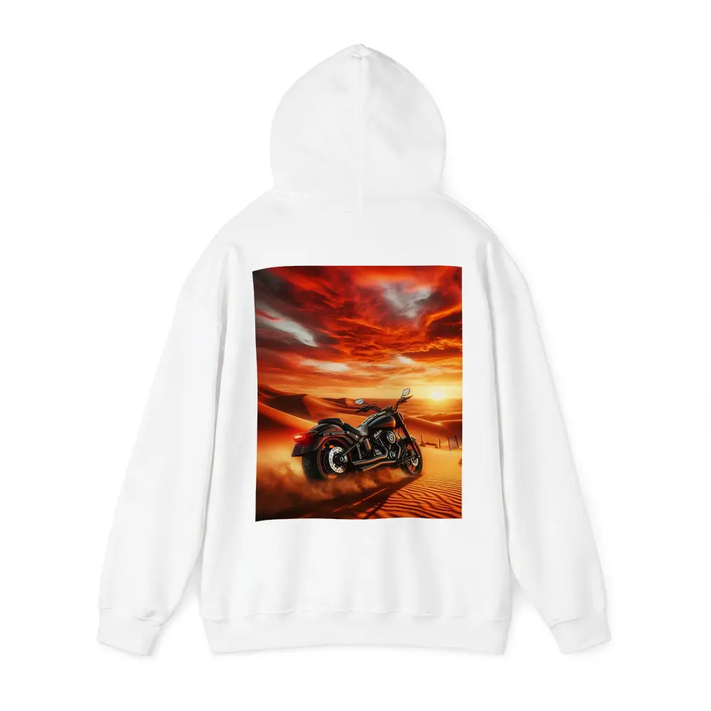 Harley Davidson Cruiser Motorcycle Desert Sunset – Hoodies