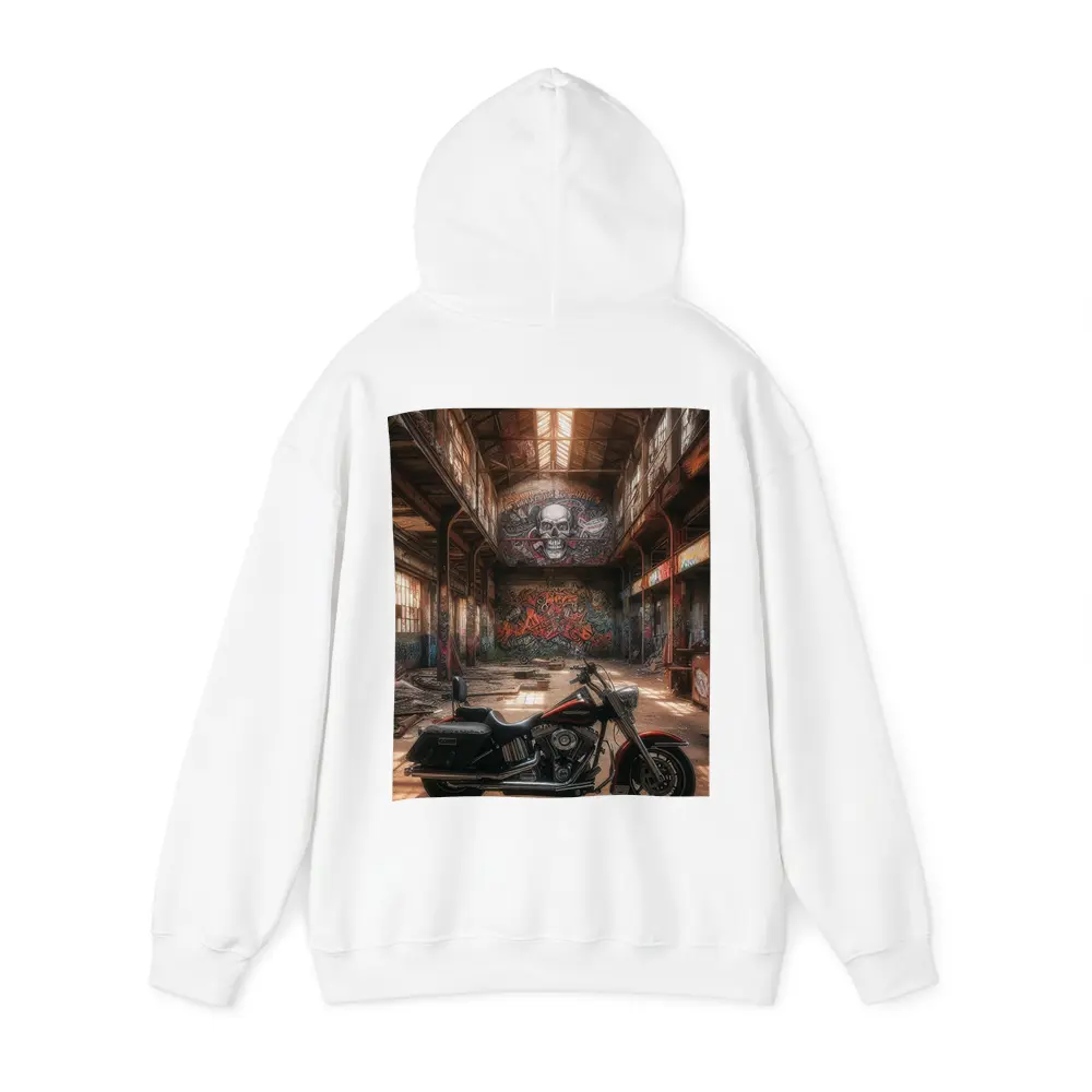 Harley Davidson Cruiser Abandoned Warehouse Graffiti – Hoodies