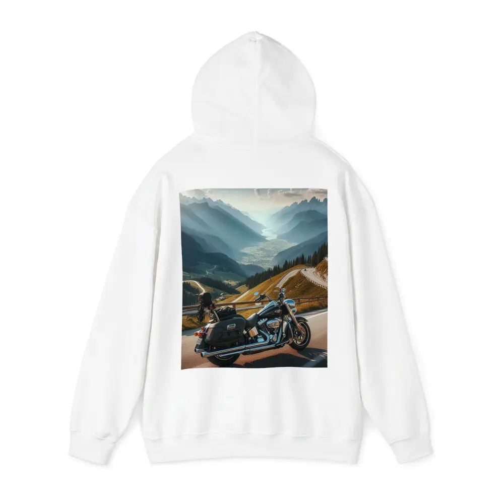 Harley Davidson Touring Motorcycle Alpine Mountain Road – Hoodies