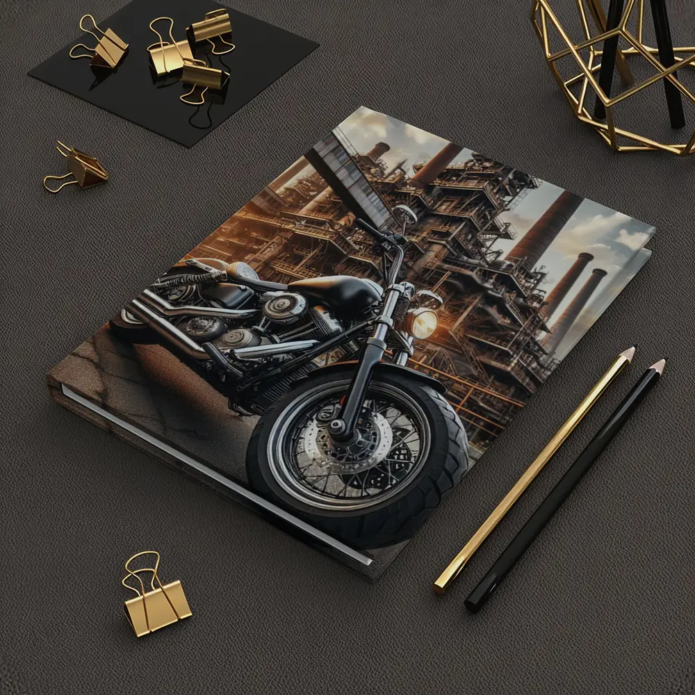 Harley Davidson Cruiser Industrial Factory Background – Notebooks