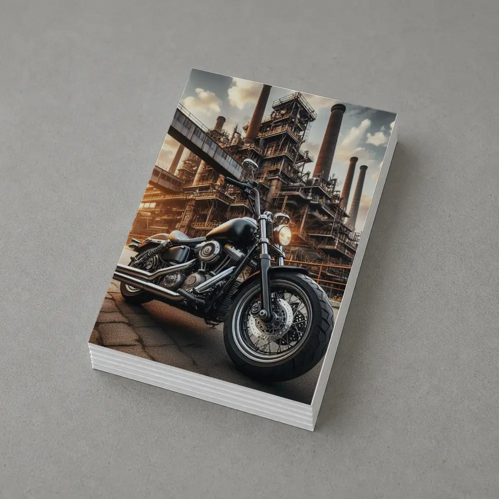 Harley Davidson Cruiser Industrial Factory Background – Postcards