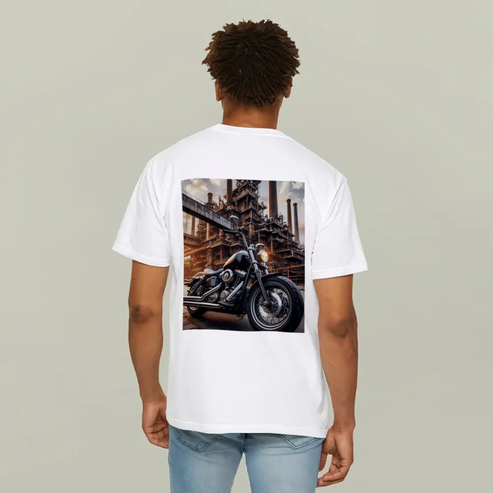 Harley Davidson Cruiser Industrial Factory Background – T-Shirts