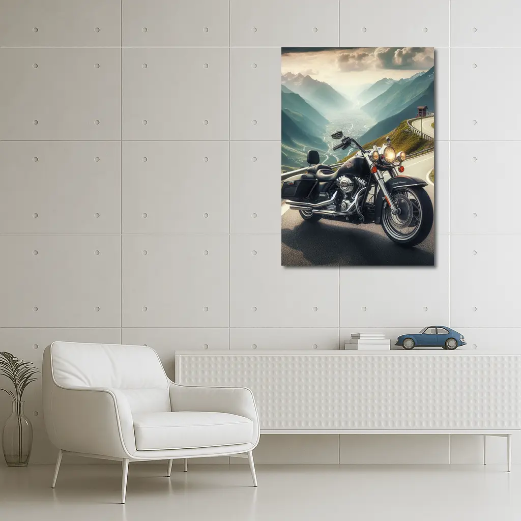 Harley Davidson Road King Mountain Pass – Wall Art